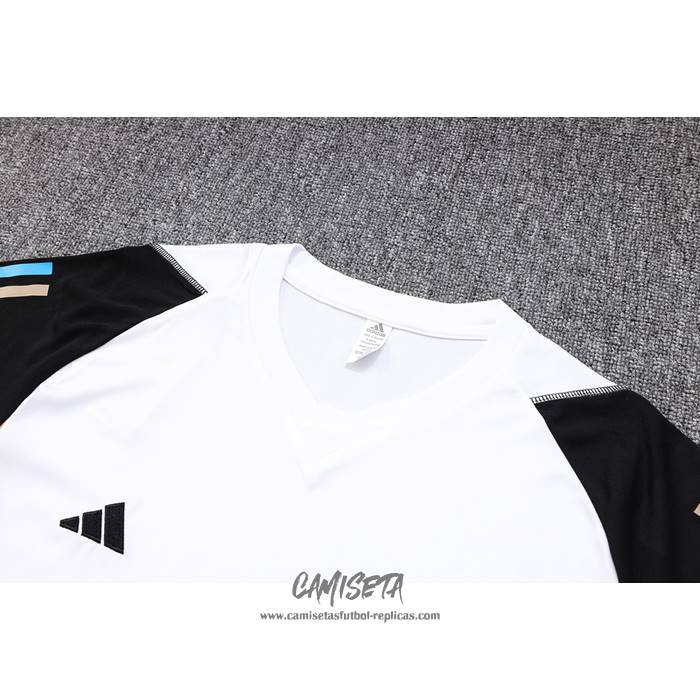 Chandal del Real Madrid 2023-2024 Manga Corta Blanco - Pantalon Corto